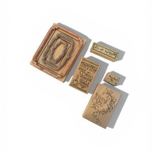 Decorative Wooden Stamps Set